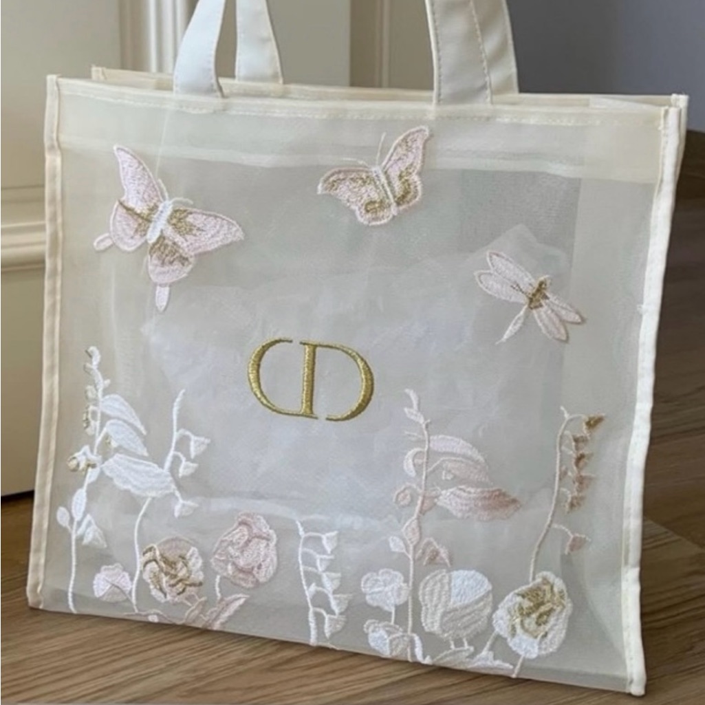 Dior Parfum Exclusive Large Butterfly MeshVip Gift Tote